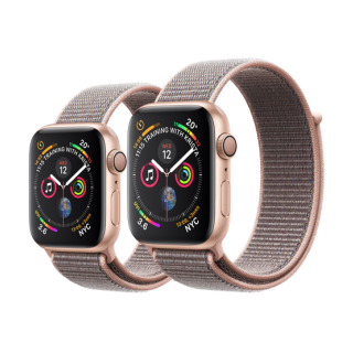 Refurbished Apple Watch Series 4 (GPS+Cellular) Gold Aluminium Case with Pink Sand Sport Loop 40mm