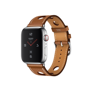 Refurbished Apple Watch Hermes Stainless Steel Case with Fauve Barenia Leather Single Tour Deployment Buckle 44mm Mac4sale